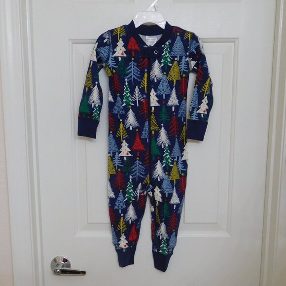 NWT Hanna Andersson Navy Colorful Tree Print Pajamas sz 2t - Picture 1 of 1